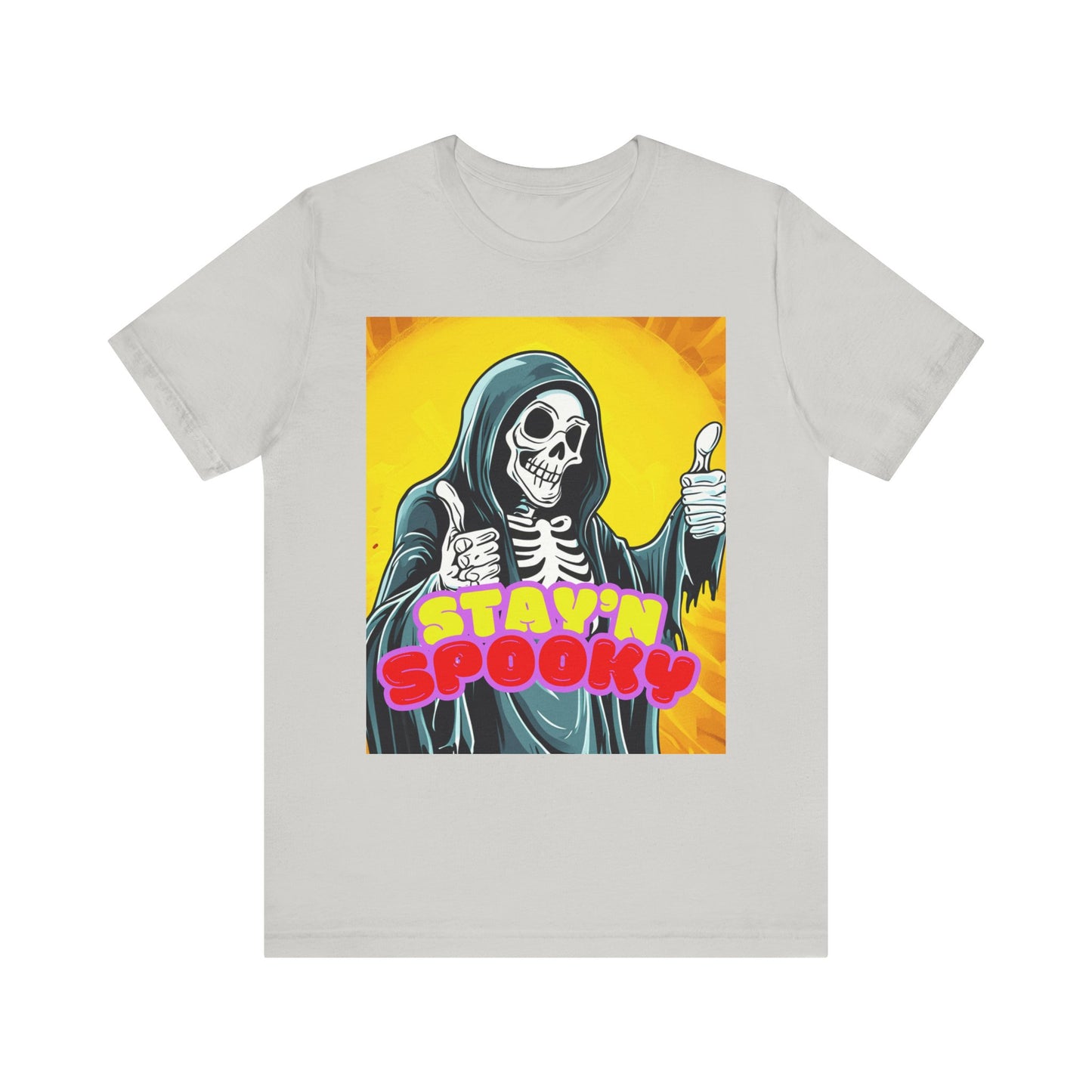 Stay'n Spooky Halloween Tee, Unisex Short Sleeve Shirt, Funny Graphic Tee, Casual Fall Wear, Festival Apparel, Gift for Halloween Lovers
