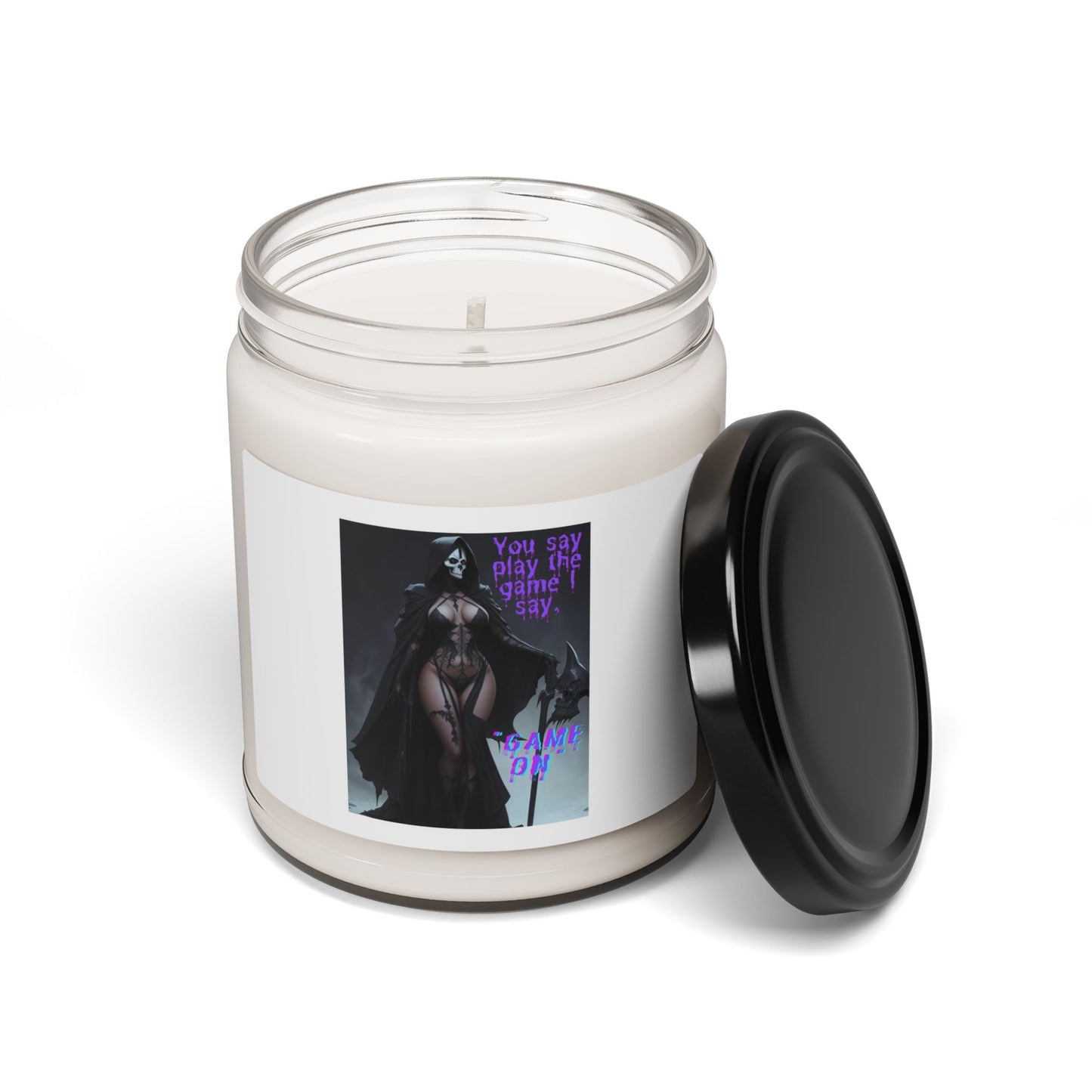 Gothic Scented Soy Candle - Play the Game | Dark Aesthetic Home Decor, Spa Candle, Witchy Gift, Halloween Decor, Mood Lighting