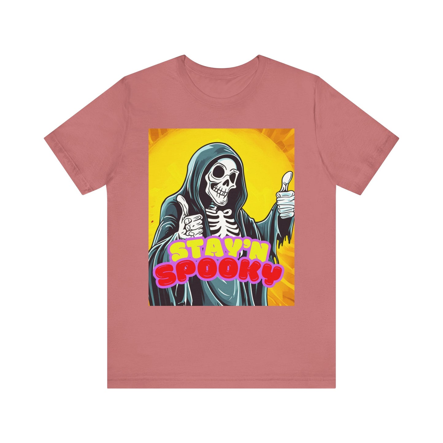 Stay'n Spooky Halloween Tee, Unisex Short Sleeve Shirt, Funny Graphic Tee, Casual Fall Wear, Festival Apparel, Gift for Halloween Lovers