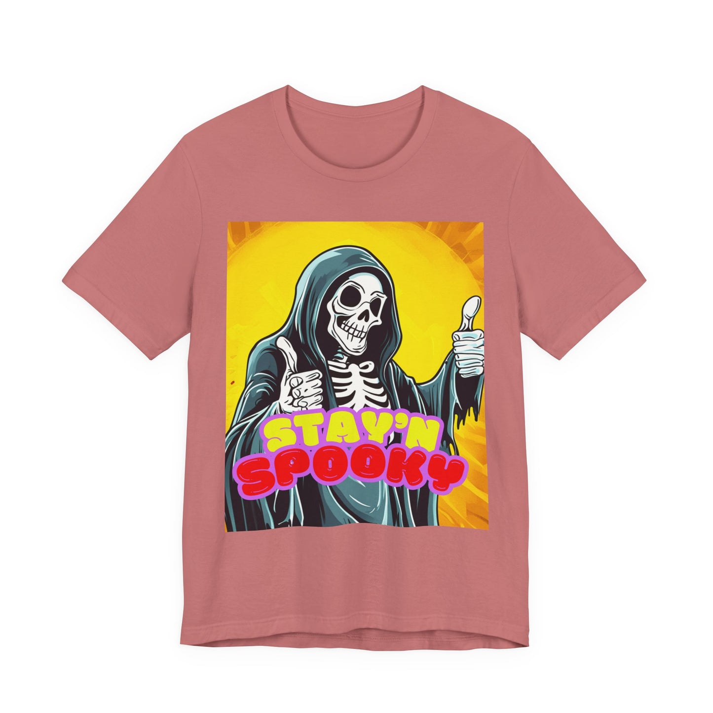 Stay'n Spooky Halloween Tee, Unisex Short Sleeve Shirt, Funny Graphic Tee, Casual Fall Wear, Festival Apparel, Gift for Halloween Lovers
