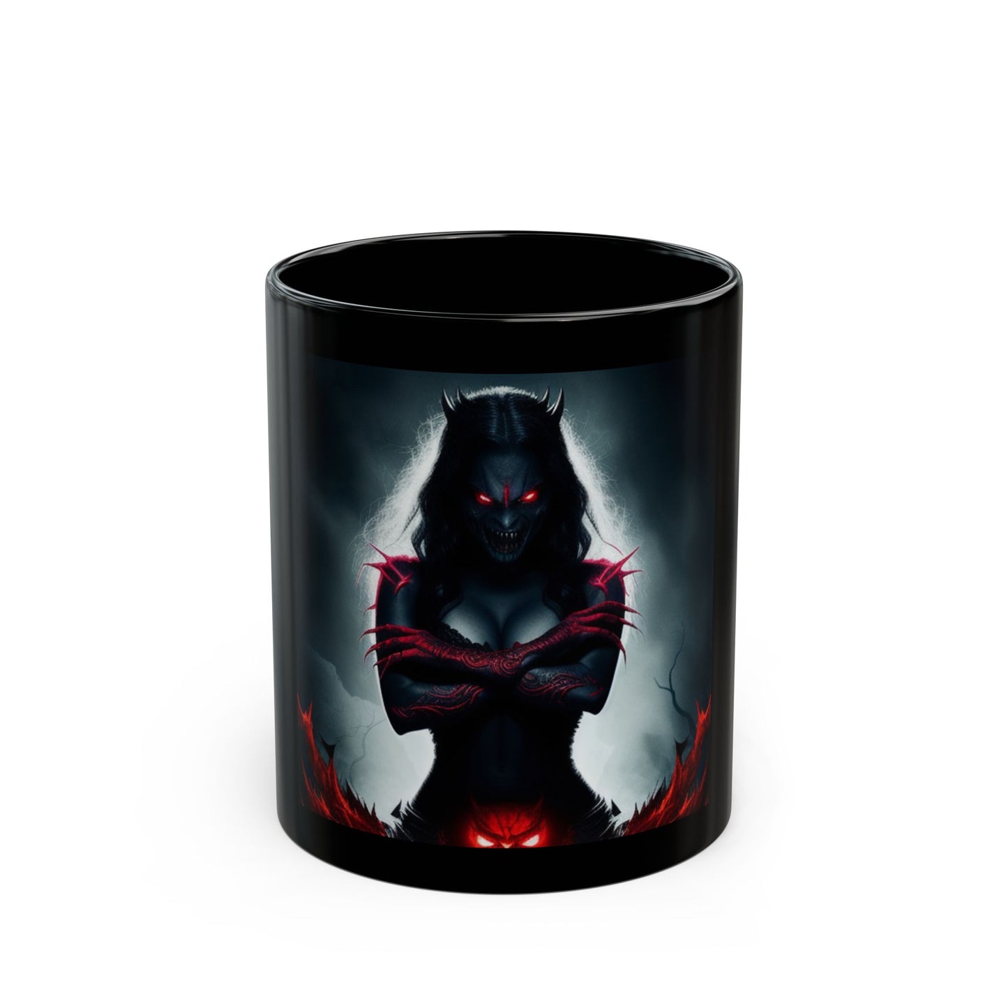Gothic Dark Art Mug, Spooky Gift for Halloween, Witchcraft Coffee Cup, Occult Drinkware, Unique Gift for Her