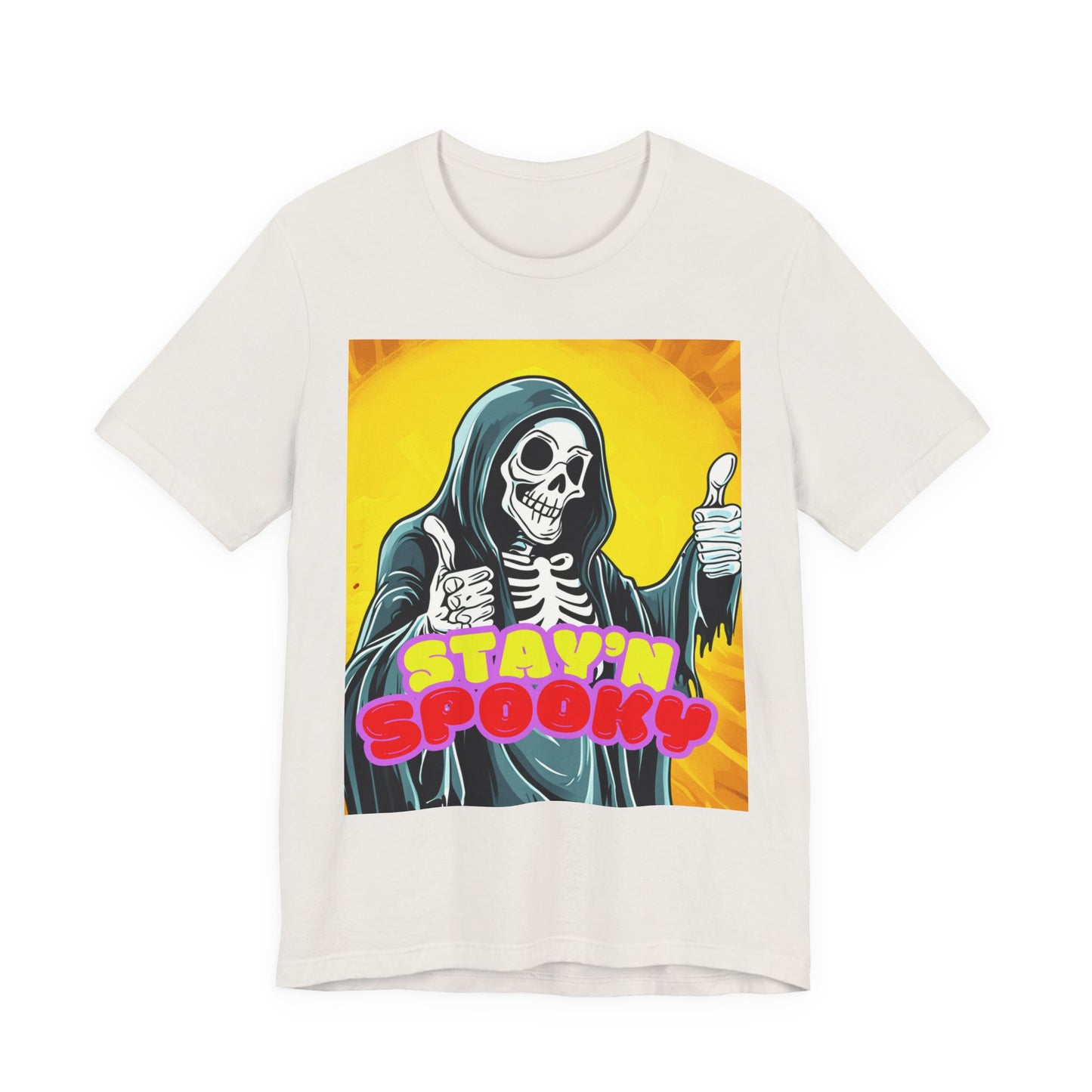 Stay'n Spooky Halloween Tee, Unisex Short Sleeve Shirt, Funny Graphic Tee, Casual Fall Wear, Festival Apparel, Gift for Halloween Lovers