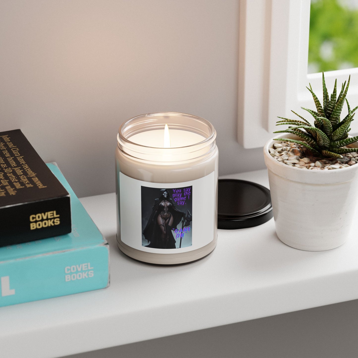Gothic Scented Soy Candle - Play the Game | Dark Aesthetic Home Decor, Spa Candle, Witchy Gift, Halloween Decor, Mood Lighting