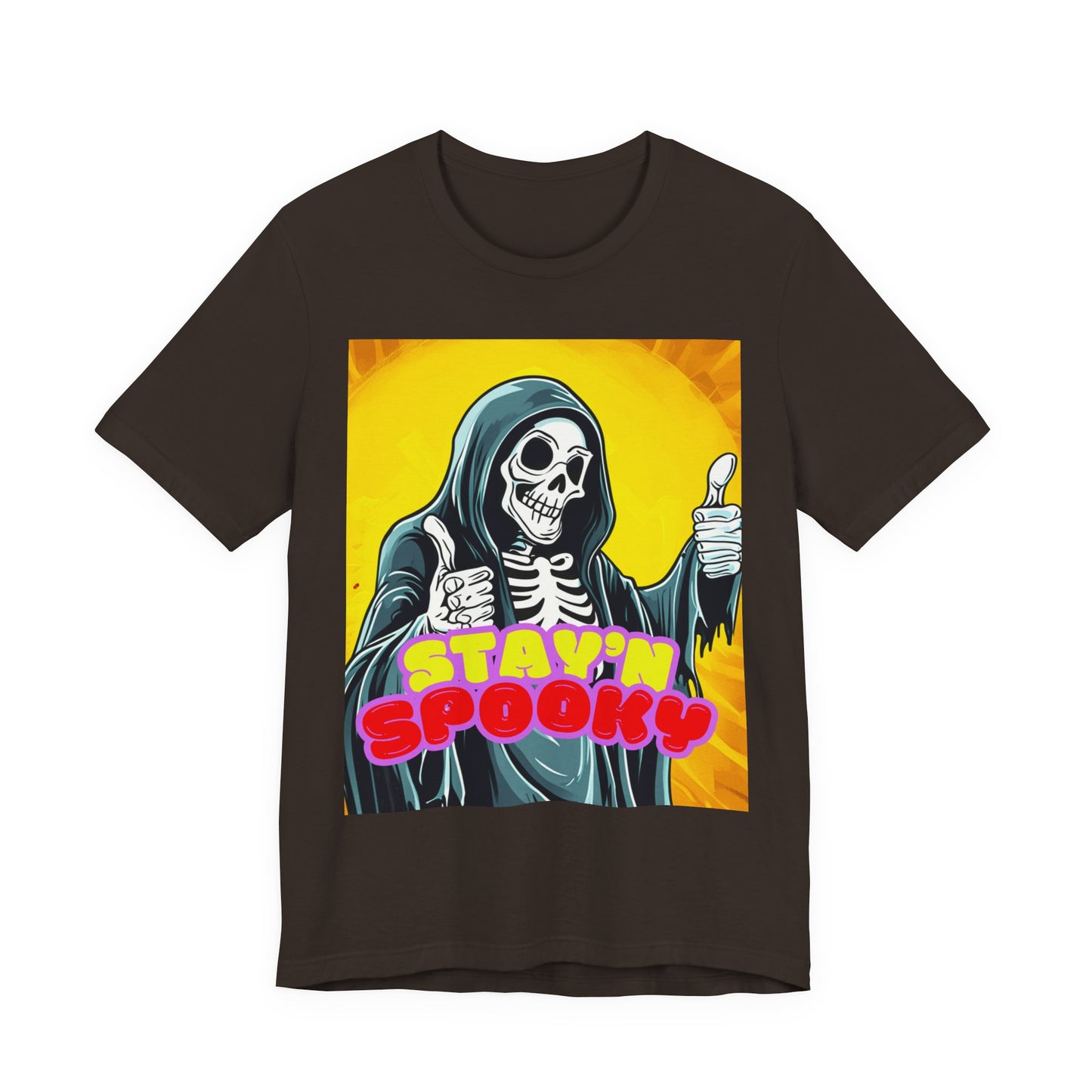 Stay'n Spooky Halloween Tee, Unisex Short Sleeve Shirt, Funny Graphic Tee, Casual Fall Wear, Festival Apparel, Gift for Halloween Lovers