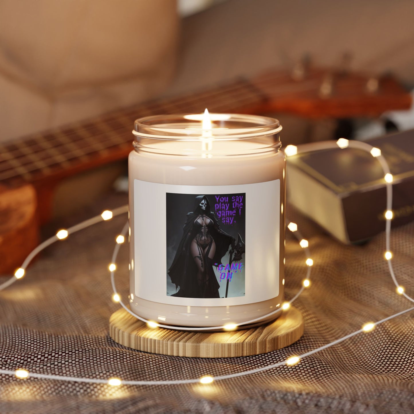 Gothic Scented Soy Candle - Play the Game | Dark Aesthetic Home Decor, Spa Candle, Witchy Gift, Halloween Decor, Mood Lighting