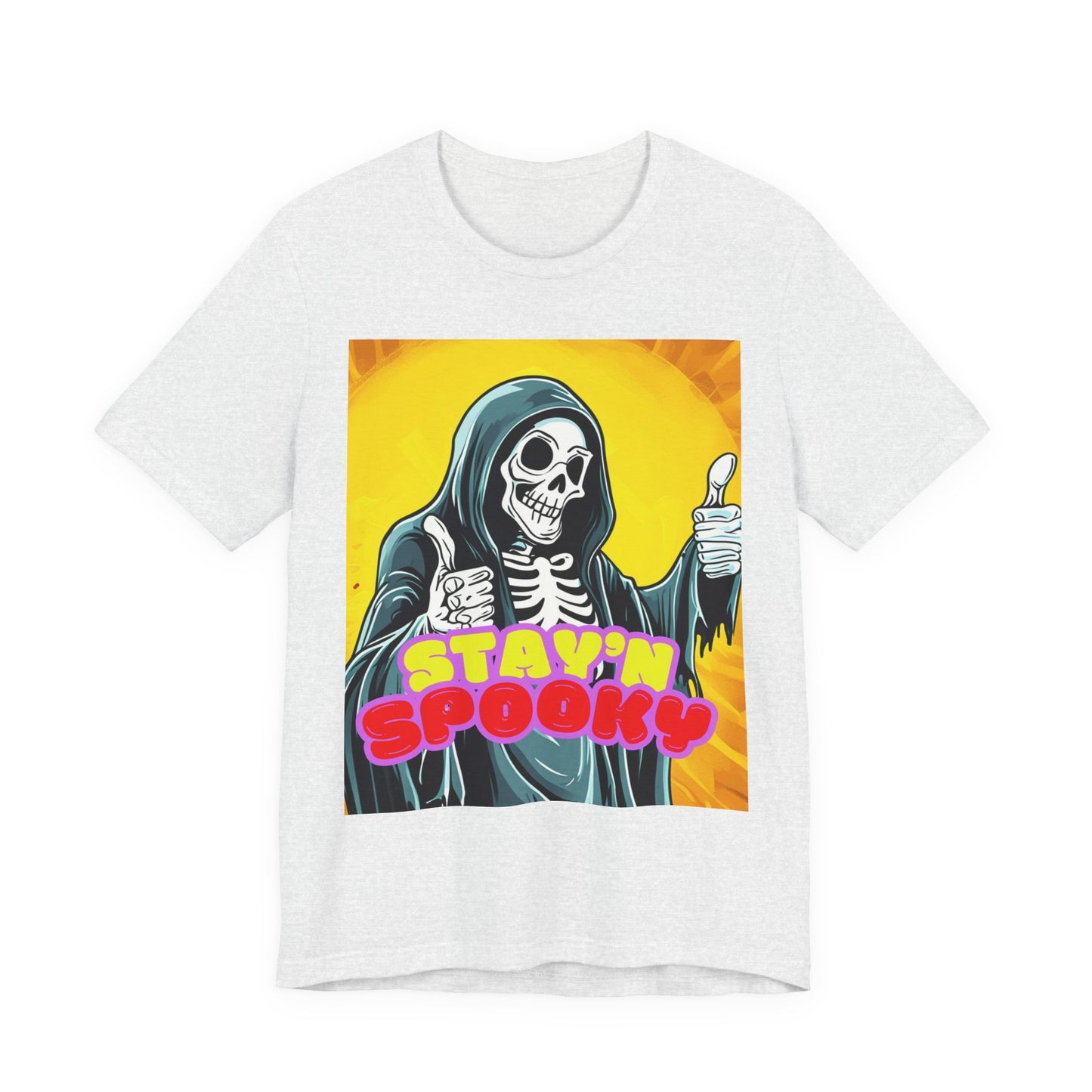 Stay'n Spooky Halloween Tee, Unisex Short Sleeve Shirt, Funny Graphic Tee, Casual Fall Wear, Festival Apparel, Gift for Halloween Lovers