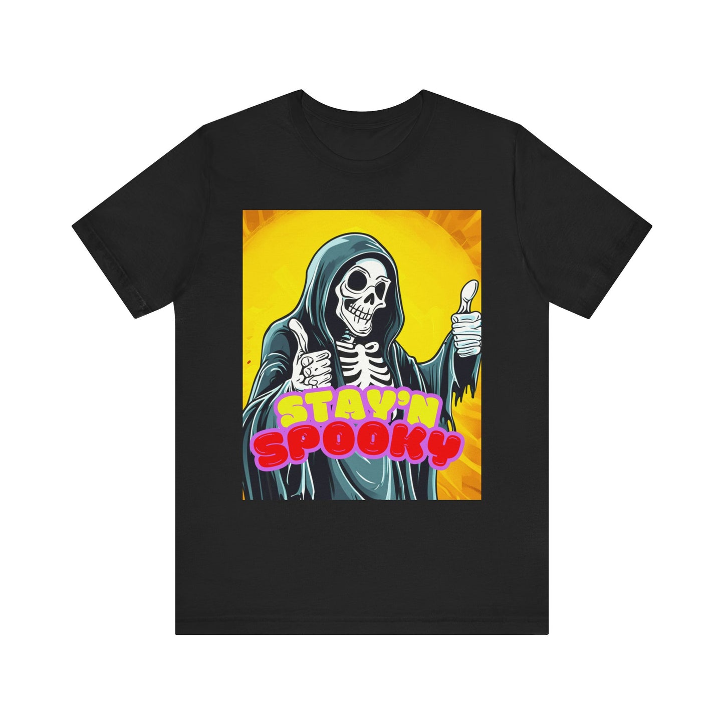 Stay'n Spooky Halloween Tee, Unisex Short Sleeve Shirt, Funny Graphic Tee, Casual Fall Wear, Festival Apparel, Gift for Halloween Lovers