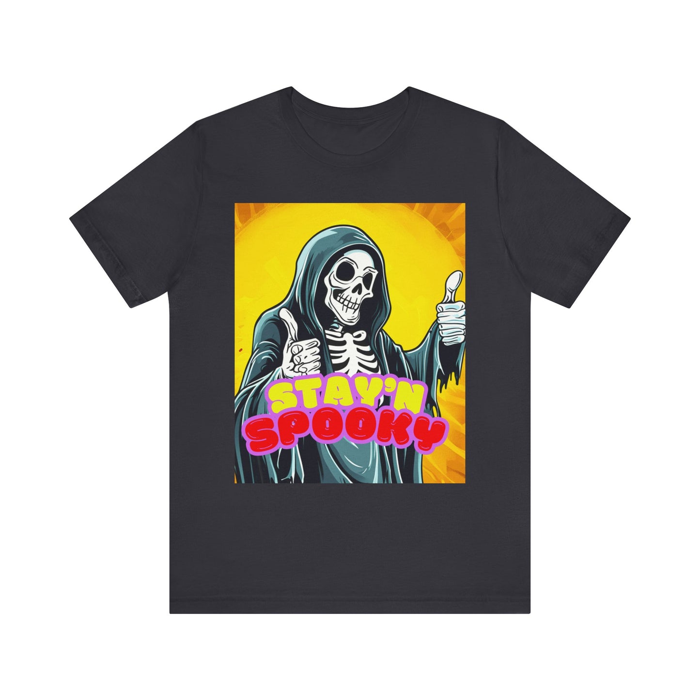 Stay'n Spooky Halloween Tee, Unisex Short Sleeve Shirt, Funny Graphic Tee, Casual Fall Wear, Festival Apparel, Gift for Halloween Lovers