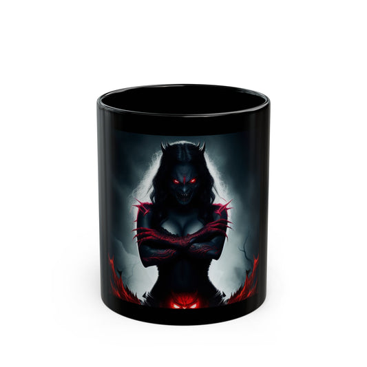 Gothic Dark Art Mug, Spooky Gift for Halloween, Witchcraft Coffee Cup, Occult Drinkware, Unique Gift for Her