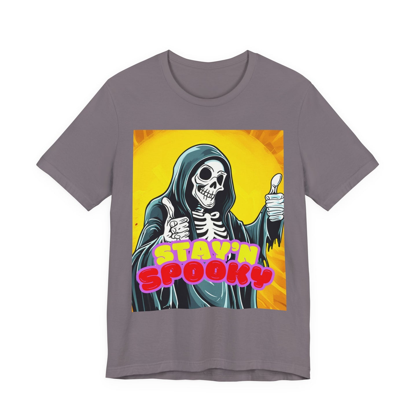 Stay'n Spooky Halloween Tee, Unisex Short Sleeve Shirt, Funny Graphic Tee, Casual Fall Wear, Festival Apparel, Gift for Halloween Lovers